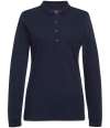 BK616 2378 Brook Taverner Ladies Anna Long Sleeve Polo Shirt Navy colour image